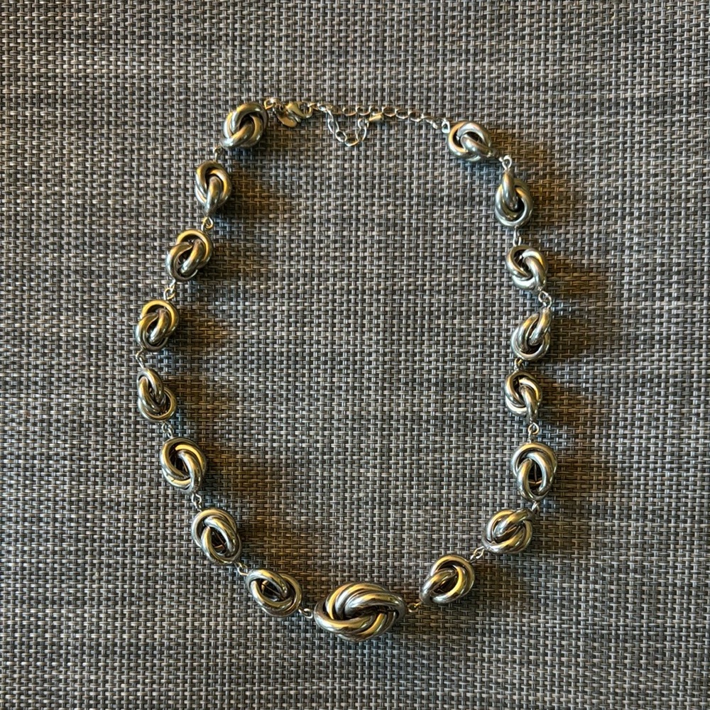 Lia Sophia Twisted Silver Necklace